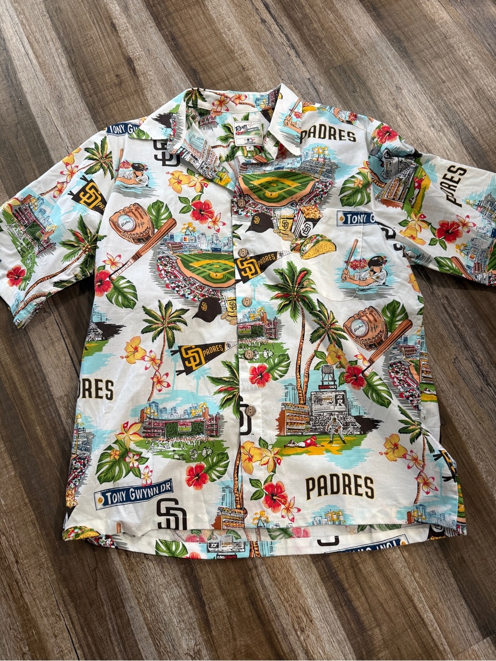 Reyn Spooner San Diego Padres Hawaiian Shirt MLB Aloha Men’s Medium